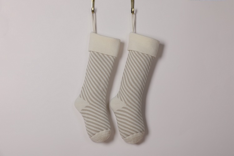 Striped Christmas Stockings Holiday Decorative Hanging Diagonal Stockings